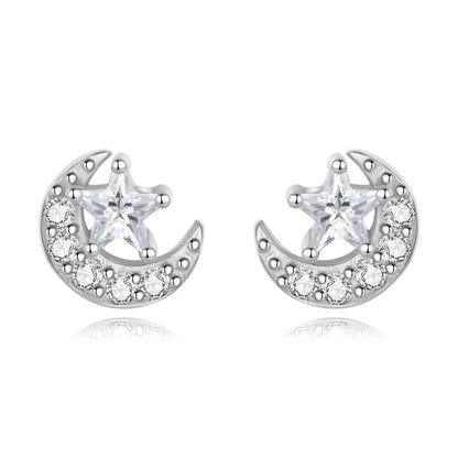 Aretes Estrella y Luna con Zirconias