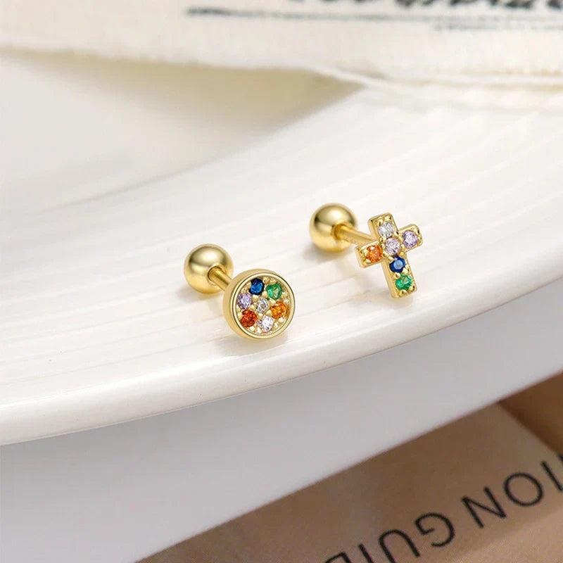 Aretes Cruz de Zirconias
