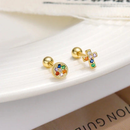 Aretes Cruz de Zirconias
