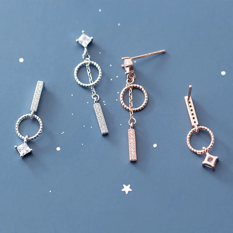 Aretes Asimétricos Círculo y Barra