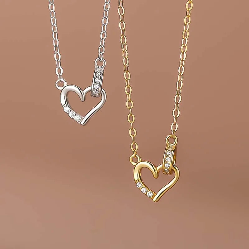 Collar Corazón con Zirconias