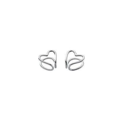 Aretes de Clip Corazón
