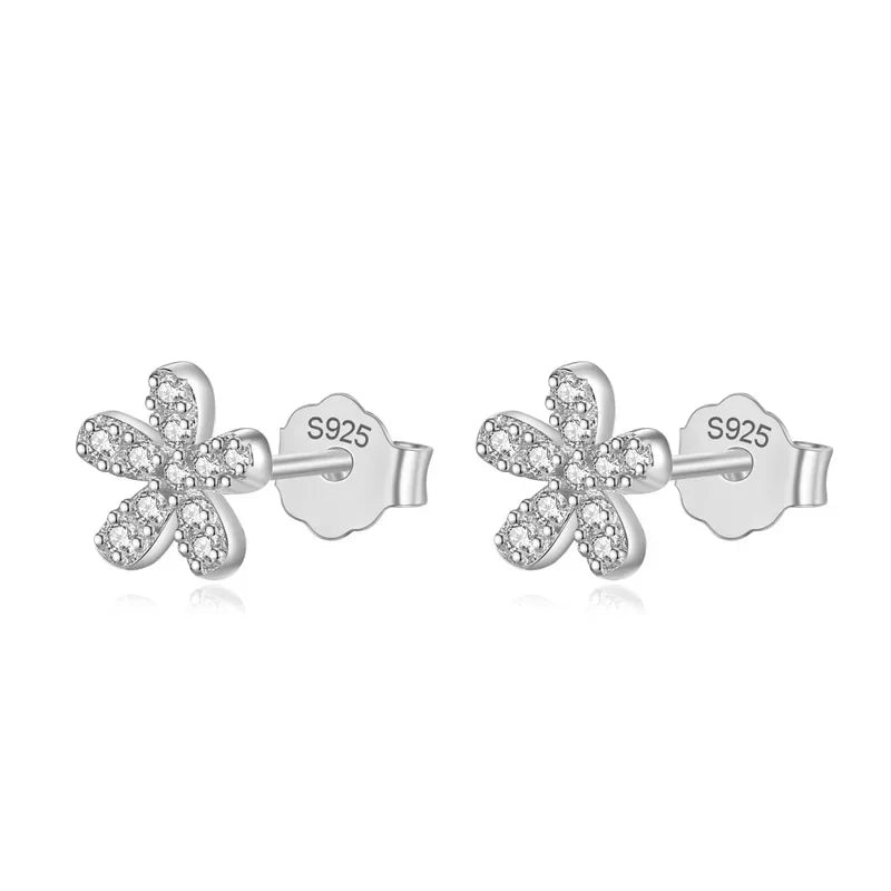Aretes Flor con Zirconias