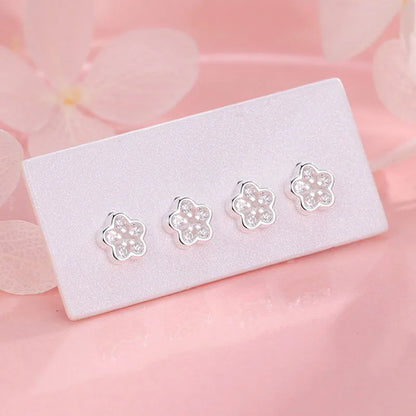 Aretes Flor con Zirconias en Dos Modelos