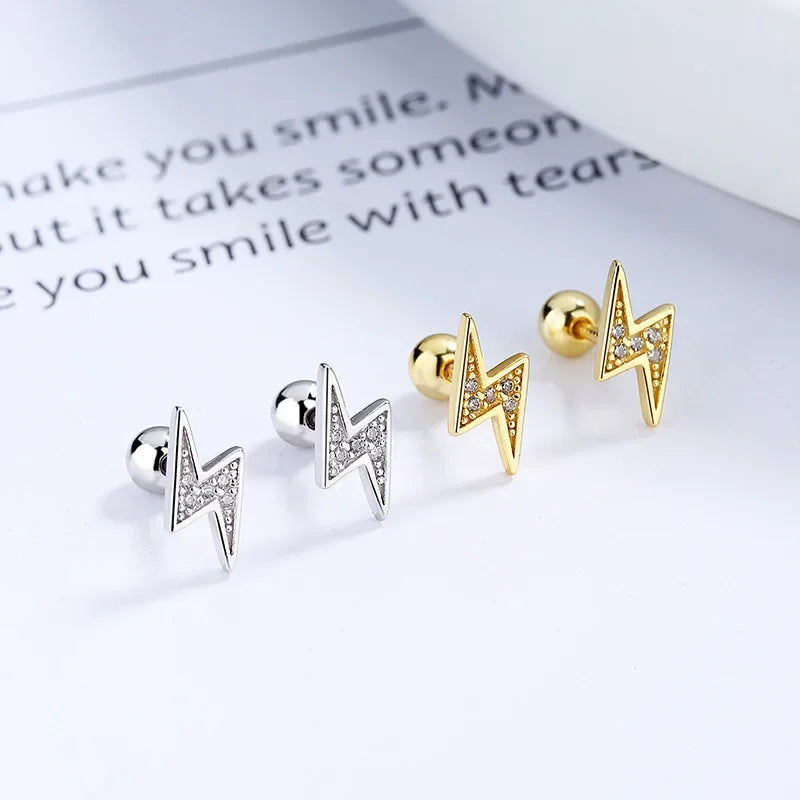 Aretes Rayo con Zirconias