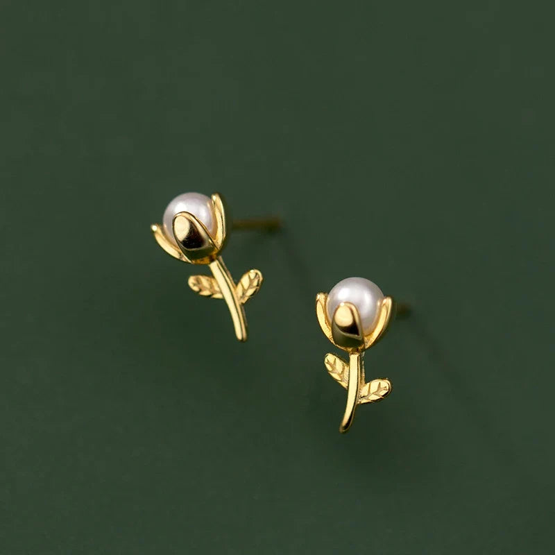 Aretes Flor de Perlas