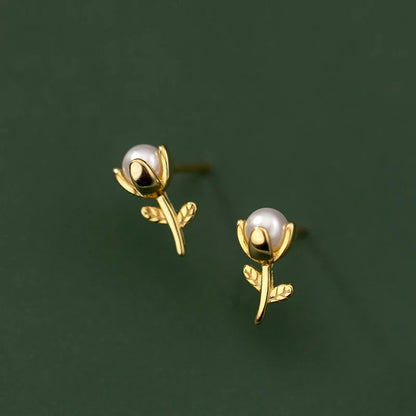 Aretes Flor de Perlas
