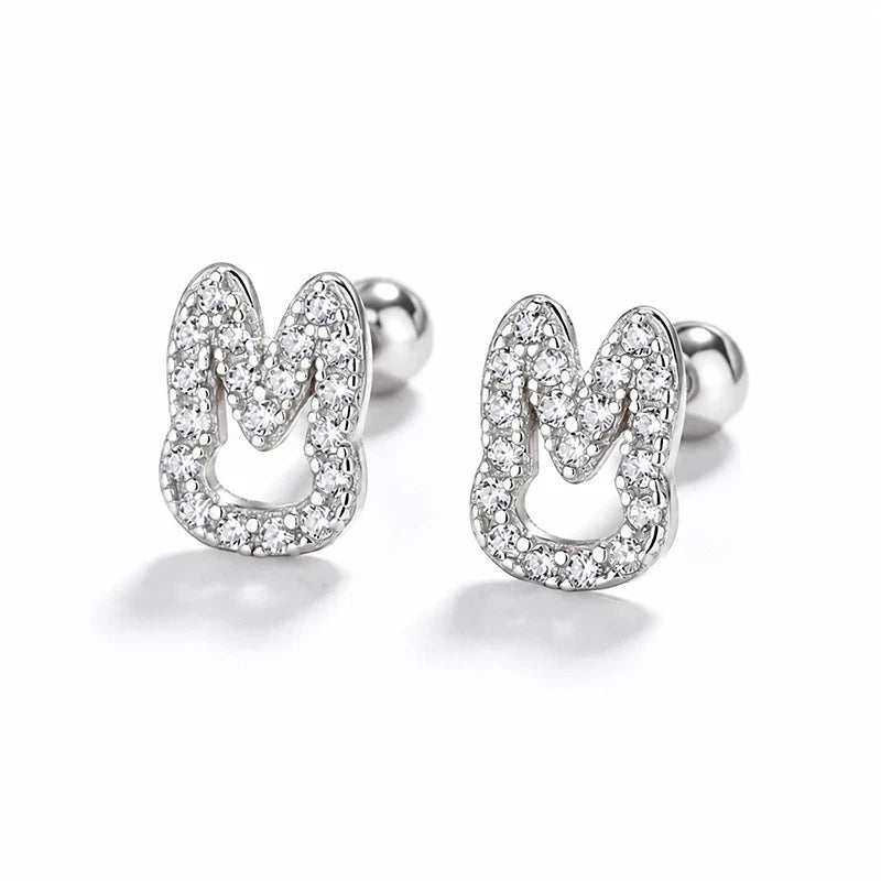 Aretes Conejito Calado con Zirconias