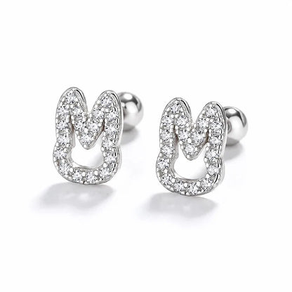 Aretes Conejito Calado con Zirconias