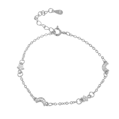 Pulsera Estrella y Luna Brillantes