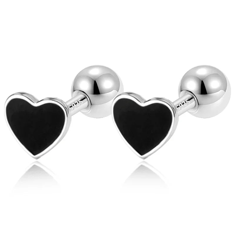 Aretes Bolita con Corazón o Estrella