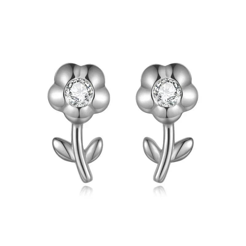 Aretes Flor y Hojas