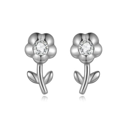 Aretes Flor y Hojas