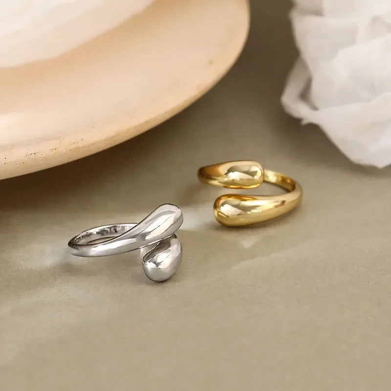 Anillo Coctel Gota de Agua