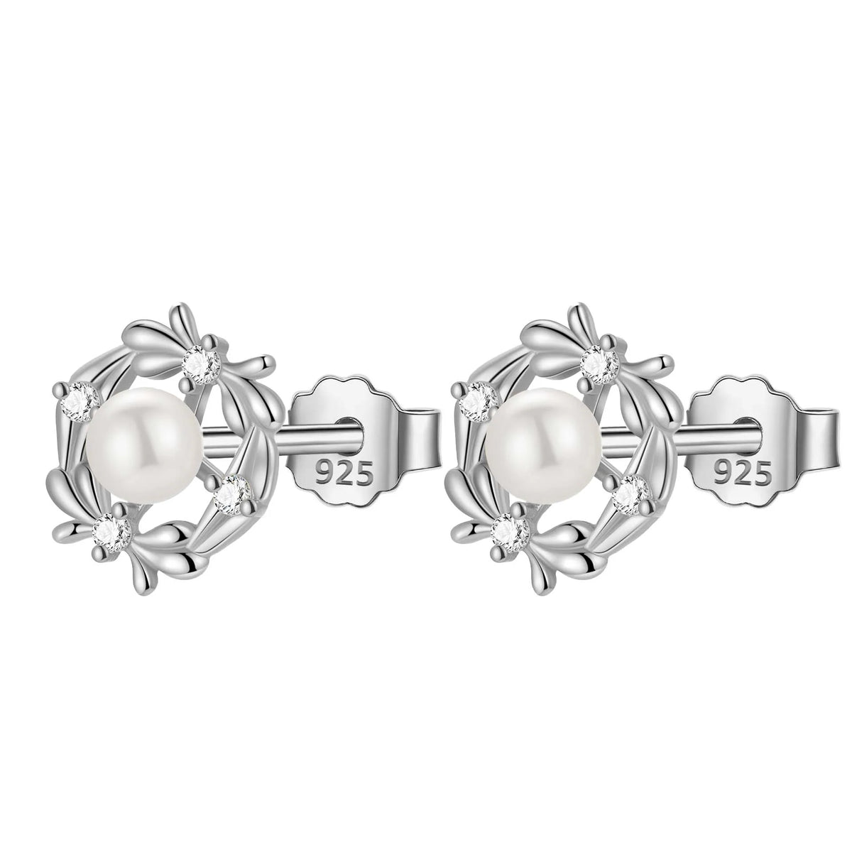 Aretes de Perla con Zirconias