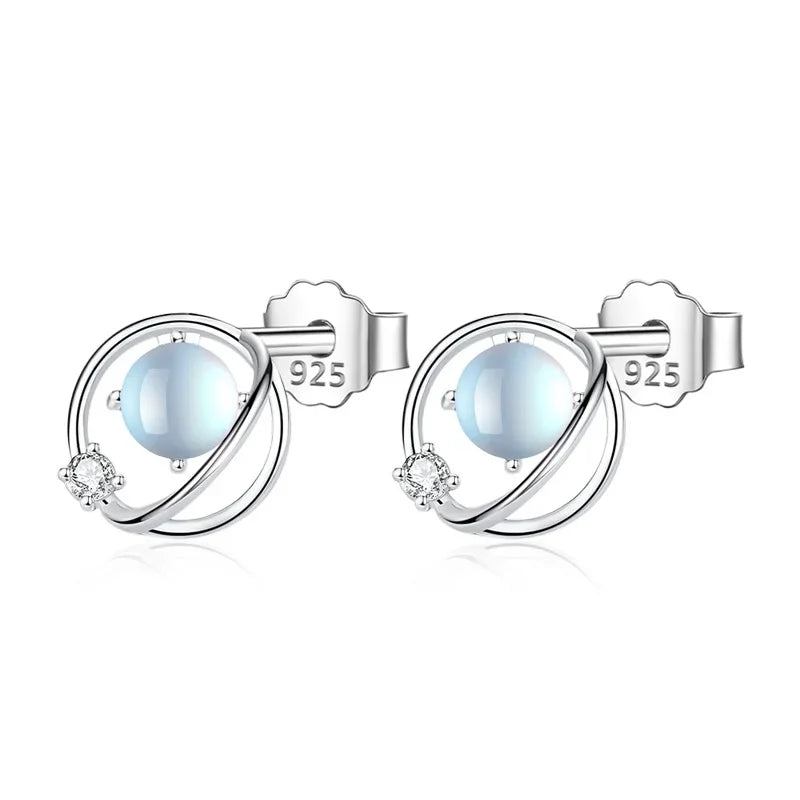 Anillo, Collar o Aretes de Cristal Azul