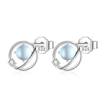 Anillo, Collar o Aretes de Cristal Azul