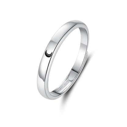 Anillo de Pareja Sol y Luna Ajustable