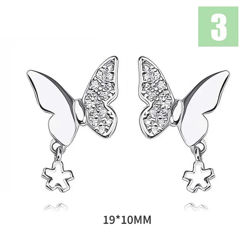 Aretes Mariposa en Cuatro Estilos