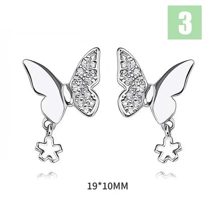 Aretes Mariposa en Cuatro Estilos