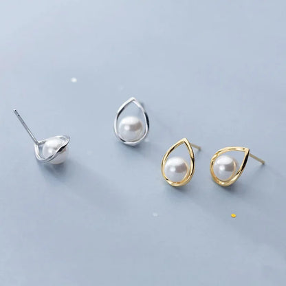Aretes Perla en Gota