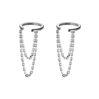 Ear Cuff con Doble Cadena
