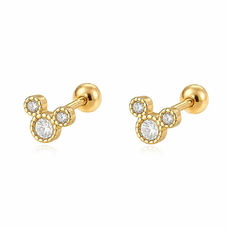 Aretes Ratoncito con Zirconias