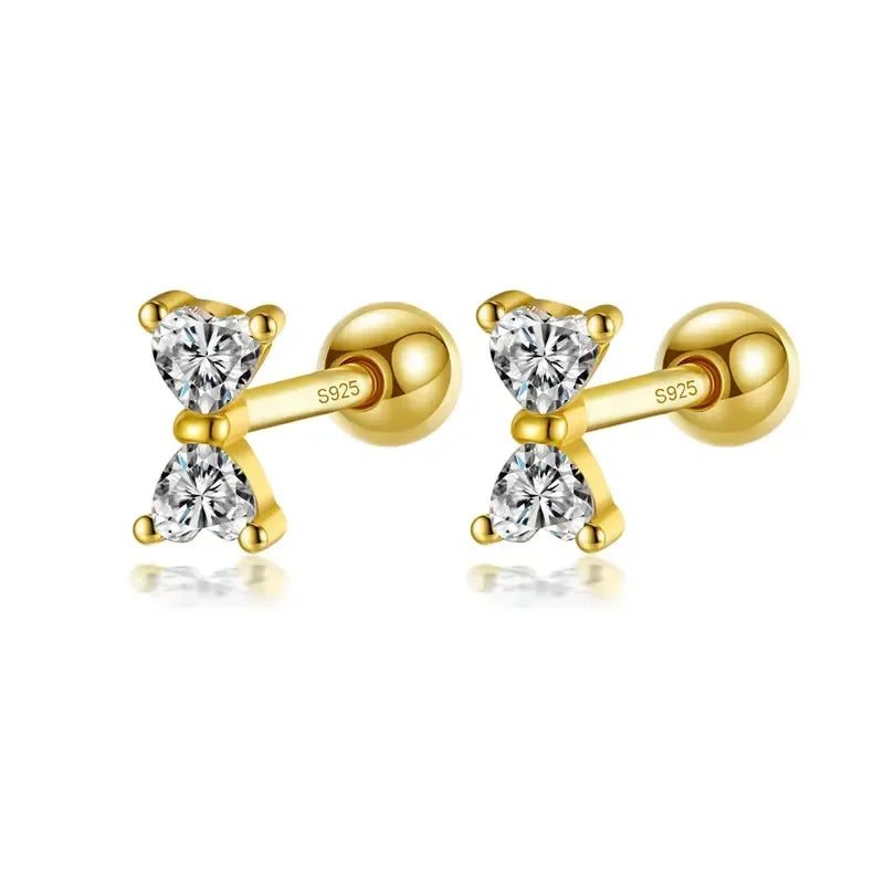 Aretes Moño con Zirconias