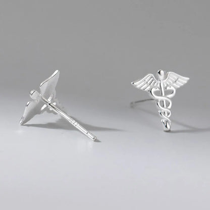 Aretes Doble Serpiente con Alas