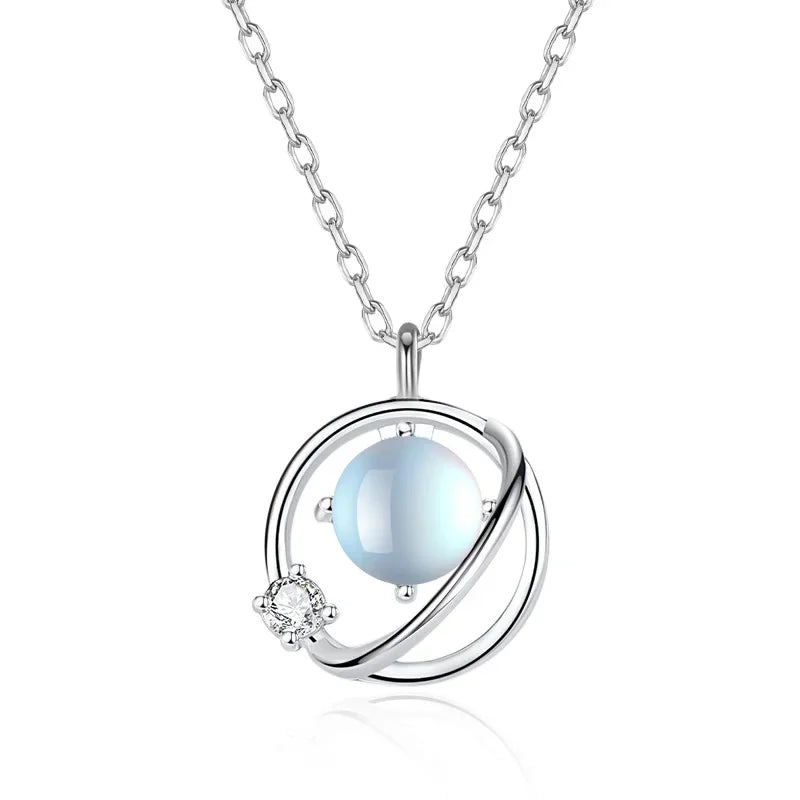 Anillo, Collar o Aretes de Cristal Azul