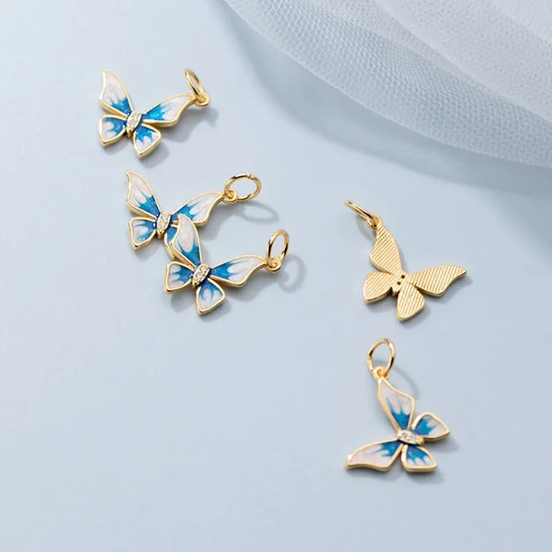 Dije Mariposa Esmaltada con Zirconias