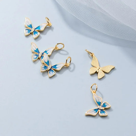 Dije Mariposa Esmaltada con Zirconias