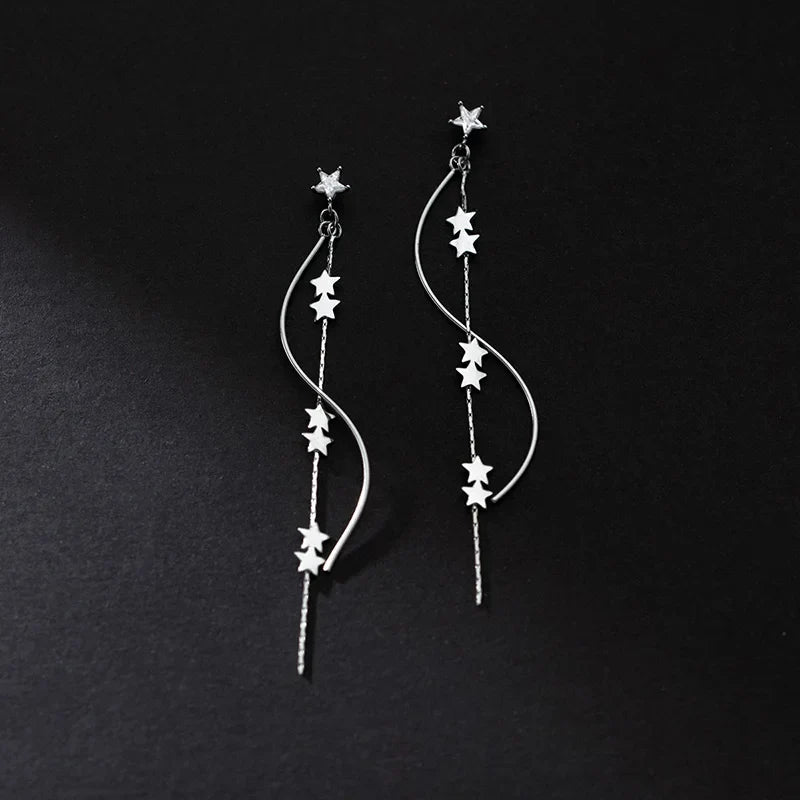 Aretes Largos Ondas y Estrellas