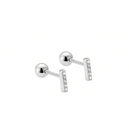 Aretes Mini Barrita con Cierre de Rosca