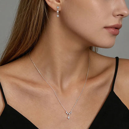 Aretes o Collar Luna y Estrella con Perla