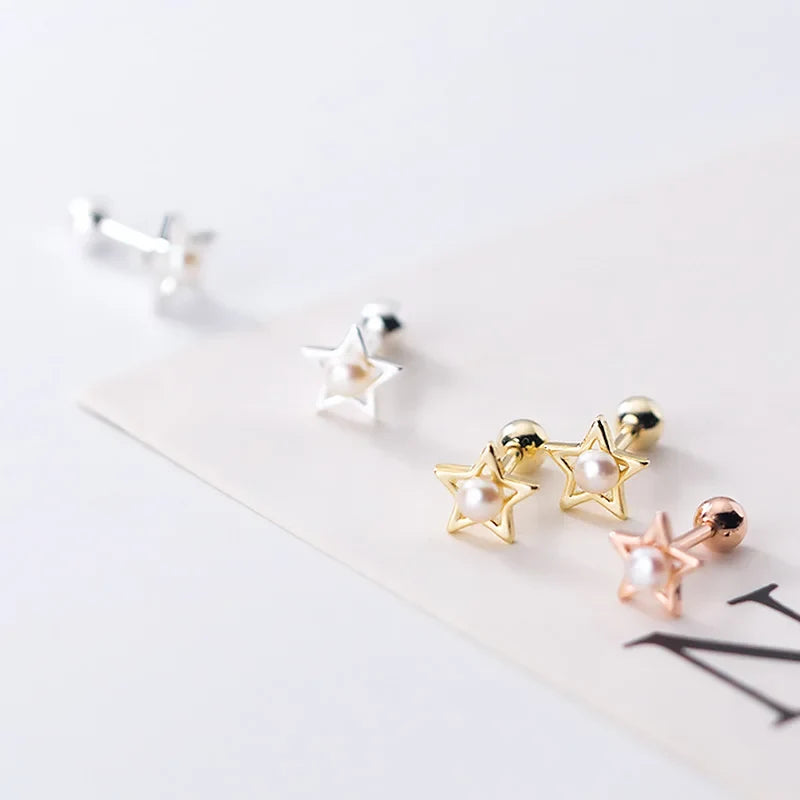 Aretes Estrella con Perla