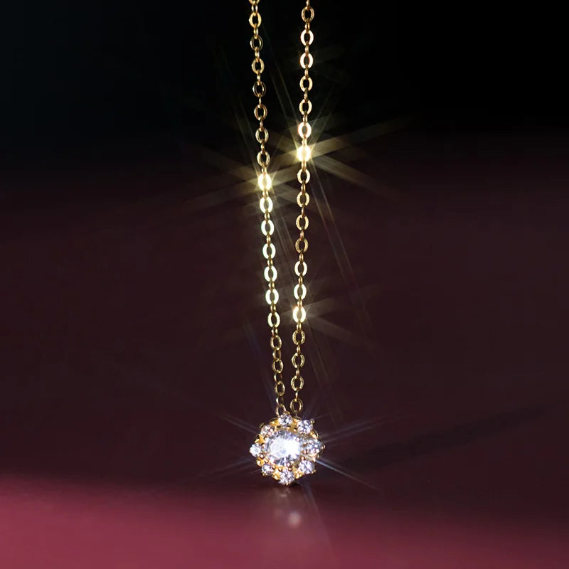 Collar Copo de Nieve con Zirconias