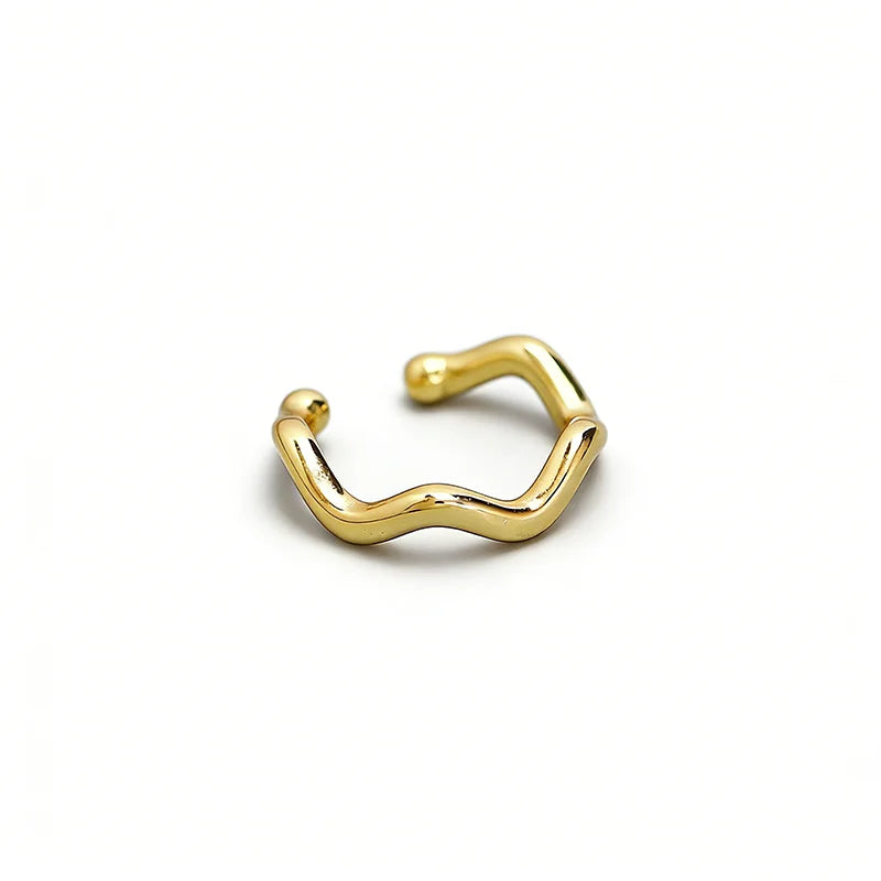 Aretes de Clip Curvos con Zirconias