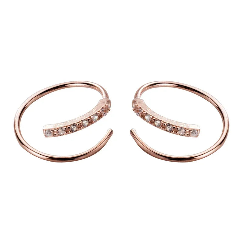 Arracadas Mini Dobles con Zirconias para Cartílago
