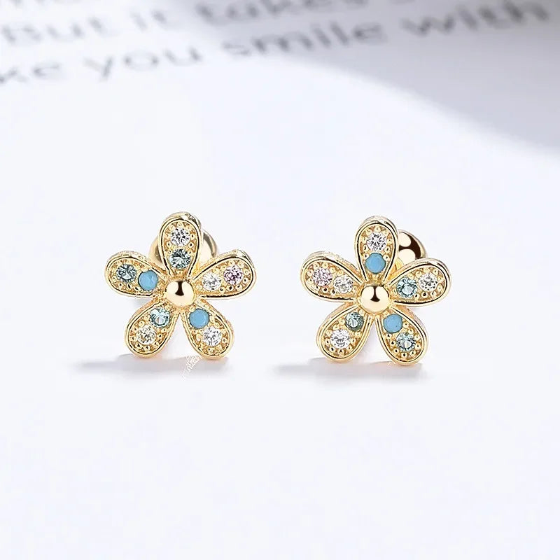 Aretes con Zirconias de Colores