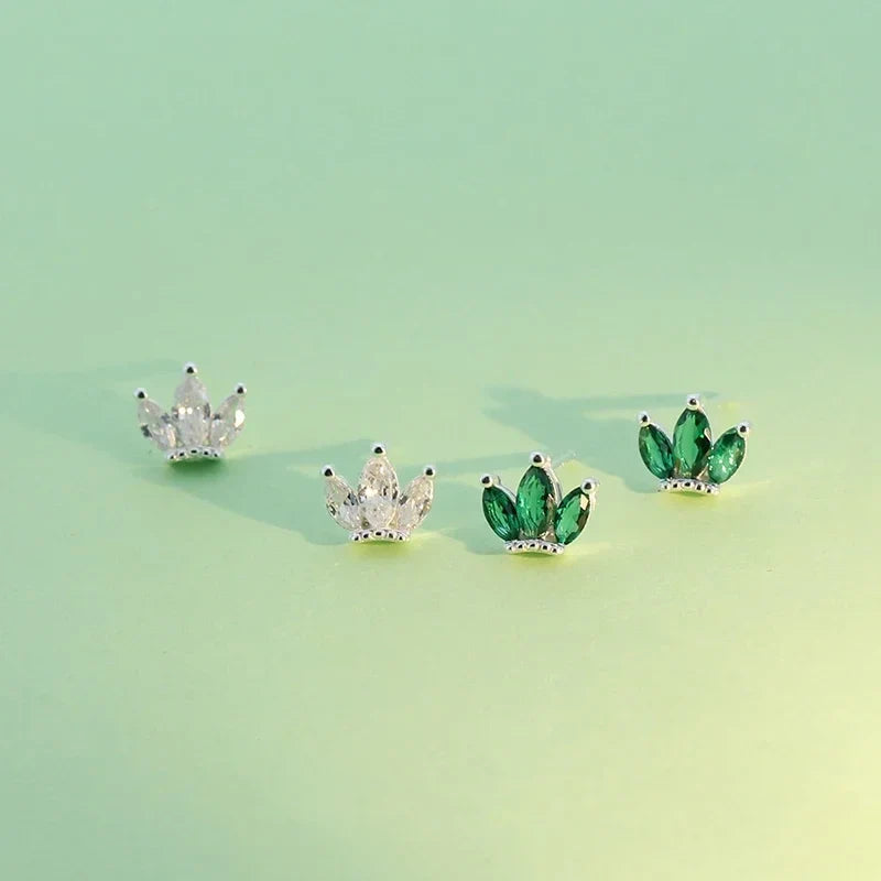 Aretes Corona con Zirconia