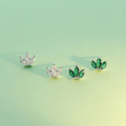 Aretes Corona con Zirconia