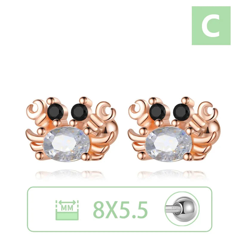 Aretes Serpiente, Cangrejo, Pez o Conejo
