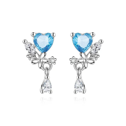 Aretes Corazón Rojo o Azul