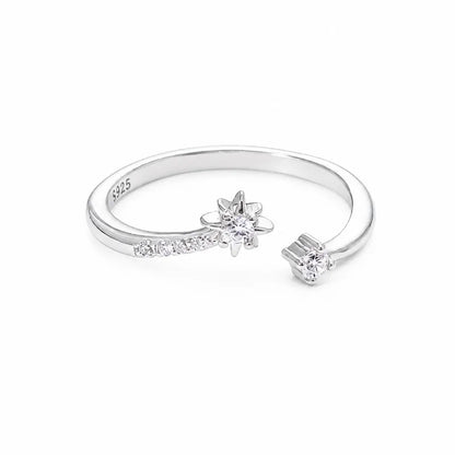 Anillo Abierto Estrella de Ocho Puntas