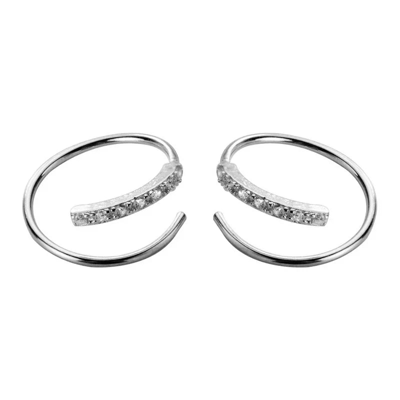 Arracadas Mini Dobles con Zirconias para Cartílago