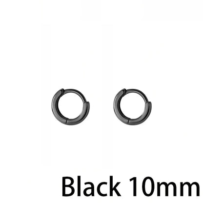 Arracadas Lisas en Negro o Plateado