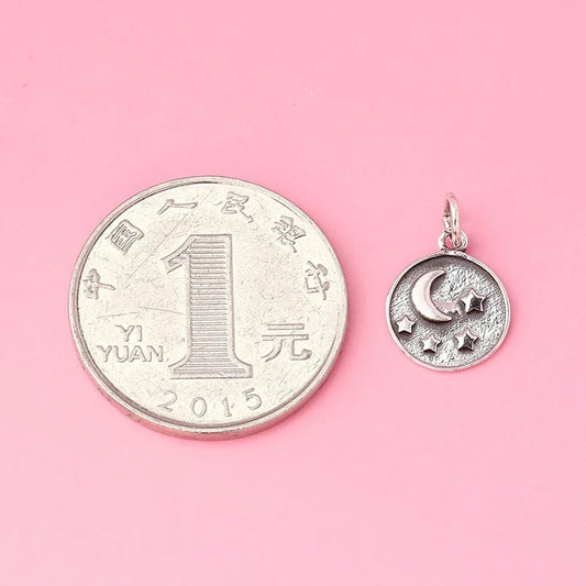 Dije Medalla Luna y Estrella Vintage