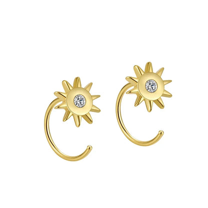 Aretes Sol con Zirconia