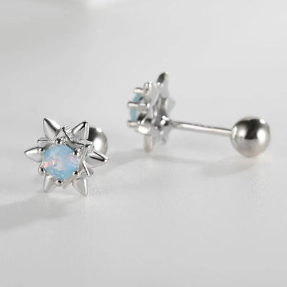 Aretes Estrella con Zirconia de Color